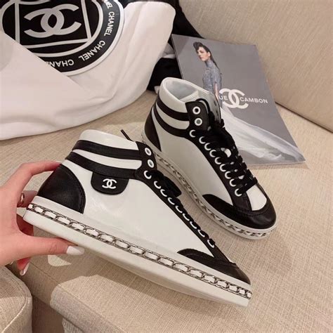 chanel sneaker femme|Chanel high top sneakers.